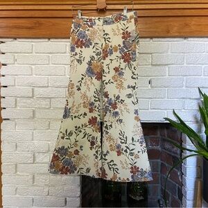 Free People Youthquake Printed Cropped Flare Jeans